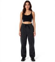 NANGAPARBAT Strickfleece-Hose für Damen oder Herren Jogginghose mit Antipilling und Antistatik Freizeithose mit OEKO-TEX Standard 100 in Grau/Schwarz oder Dunkel-Blau