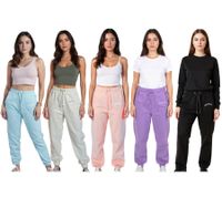 ZEGY Damen Jogginghose bequeme Sweat-Hose mit seitlichen Eingrifftaschen Baumwoll-Hose 1063 in Weiß, Rosa, Lila, Blau und Schwarz