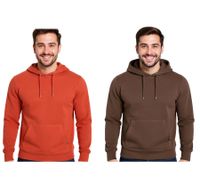 Men's Hoodie, Hooded Sweater, Basic Sweater, Modern Cotton Sweater, Plus Sizes in Red or Brown Men's Hoodie, Hooded Sweater, Basic Sweater, Modern Cotton Sweater, Plus Sizes in Red or Brown