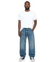 stylische Herren Jeans im Jogger-Stil Denim-Hose Baggy Leg mit Bindeband BR-12000 in Schwarz oder Blau stylische Herren Jeans im Jogger-Stil Denim-Hose Baggy Leg mit Bindeband BR-12000 in Schwarz oder Blau