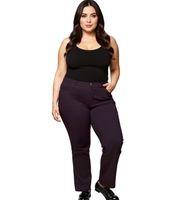 Pantalones elásticos sheego Bengalin para mujer, modernos pantalones de ocio, pantalones de vestir, tallas grandes, 13399 rojo vino, talla normal o corta