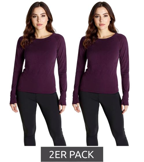 2-Pack FAYN SPORTS Women's Long-Sleeve Seamless Long-Sleeve Shirt, Fitness Clothing, 46379918, Purple