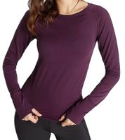 Camiseta de manga larga sin costuras FAYN SPORTS para mujer (paquete de 2), ropa de fitness, 46379918, morado