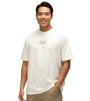 RE:COVERED X SUPERMAN DC Men's T-Shirt with Comic Print, Cotton Crew Neck Shirt RCWARN55 in Ecru-White or Khaki