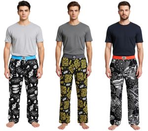 Pantalon de pyjama RE:COVERED X STAR WARS pour homme, avec différents imprimés, disponible en noir/jaune ou noir/blanc