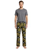 RE:COVERED X STAR WARS Pyjama-Hose Herren Schlafanzug-Hose mit verschiedenen Prints Loungepants in Schwarz/Gelb oder Schwarz/Weiß