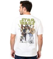 RE:COVERED X STAR WARS Men's T-Shirt with Star Wars Print, Cotton Shirt, Short-Sleeved Shirt, RCDIF20, Ecru-White