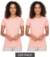 2-pack FAYN SPORTS Women's Sports Top, Breathable and Sweat-Wicking Training Shirt, 73022200 Salmon Pink