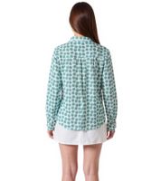 Blusa de verano para mujer ZWILLINGSHERZ con estampado de lunares, tipo túnica, con o sin borlas, en verde o azul