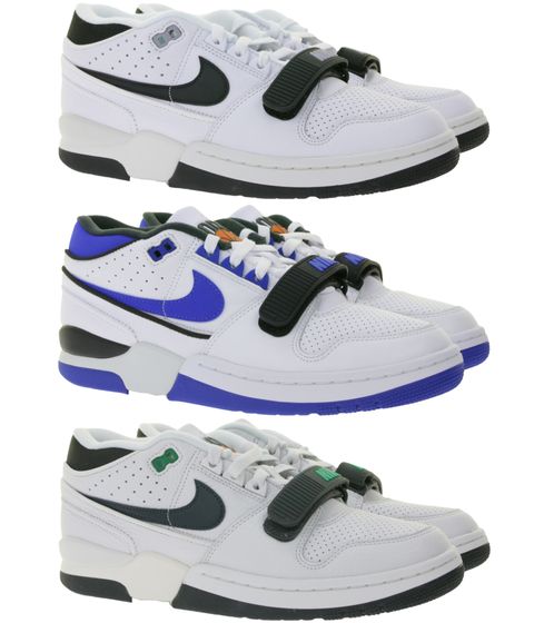 Baskets de basketball NIKE Alpha Force 88 pour homme, cuir véritable, style rétro, blanc/noir ou blanc/bleu/noir