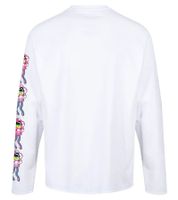 RE:COVERED X Nickelodeon Men's Long-Sleeved Shirt with Various Prints SpongeBob SquarePants Cotton Pullover Crew Neck Shirt in White