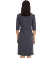 Elegante vestido de verano para mujer con moderna banda en contraste, vestido midi, 953049 gris