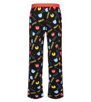 RE:COVERED X Pac-Man Pantalones de pijama para hombre con estampado integral de Pac-Man en negro/amarillo o negro/rojo