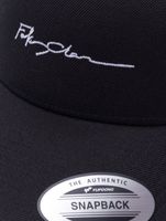 Elegante gorra FOKUS x DEF Snapback ajustable para uso diario en negro/rojo o negro/blanco