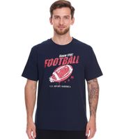 2-pack of U.S. SPORT AMERICA men's basic cotton crew neck short-sleeved t-shirts in blue/black, black/white, or blue/white