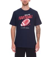 2-pack of U.S. SPORT AMERICA men's basic cotton crew neck short-sleeved t-shirts in blue/black, black/white, or blue/white