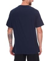 2-pack of U.S. SPORT AMERICA men's basic cotton crew neck short-sleeved t-shirts in blue/black, black/white, or blue/white
