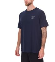 2-pack of U.S. SPORT AMERICA men's basic cotton crew neck short-sleeved t-shirts in blue/black, black/white, or blue/white