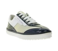 DUCA DEL COSMA Trophy Women's Golf Shoes, Genuine Leather with Patent Leather, Sports Shoes, 150281-31 Blue/Gold