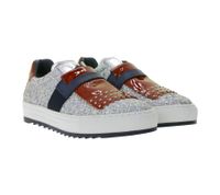 DUCA DEL COSMA Pine Women's Genuine Leather Shoes with Patent Leather, Glittering Everyday Shoes 150591-61 Silver/Blue/Red