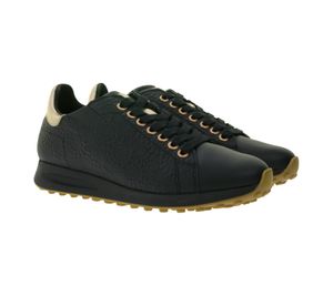 Chaussures de golf femme DUCA DEL COSMA Atlantis avec système de chaussons imperméables, en cuir véritable, chaussures de sport 122505-109, noir/or rose