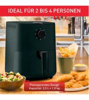 Freidora de aire Tefal Easy Fry Essential de 3,5 L para hasta 4 personas, resultados crujientes, bajo en grasa, pequeño electrodoméstico de cocina, rápido y de bajo consumo, EY130310, color Verde oscuro