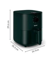 Freidora de aire Tefal Easy Fry Essential de 3,5 L para hasta 4 personas, resultados crujientes, bajo en grasa, pequeño electrodoméstico de cocina, rápido y de bajo consumo, EY130310, color Verde oscuro