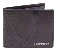 Cartera Guinness con el logotipo, robusta, compacta, negra