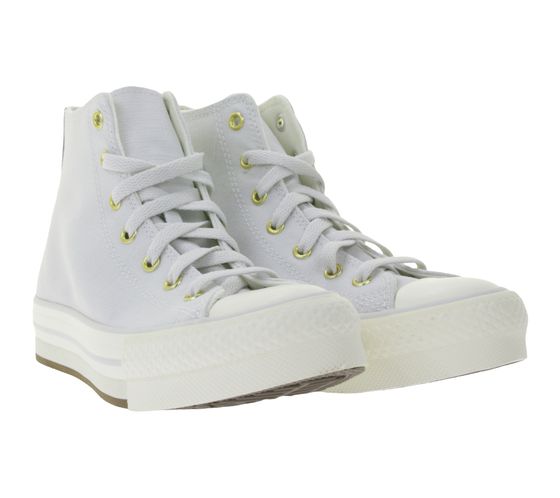 Converse Chuck Taylor All Star Sneakers alte da donna con intersuola in EVA, Classic Chucks A10382C Grigio