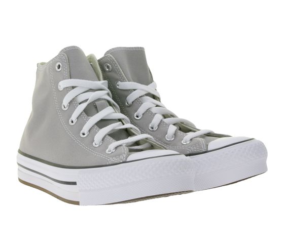 Converse Chuck Taylor All Star Sneakers alte da donna con intersuola in EVA, Classic Chucks A07346C Grigio scuro