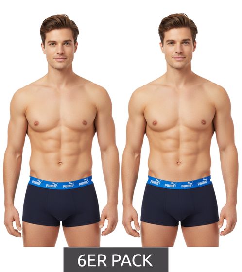 Confezione da 6 boxer da uomo in cotone PUMA Everyday Basic 701232894 009 Blu