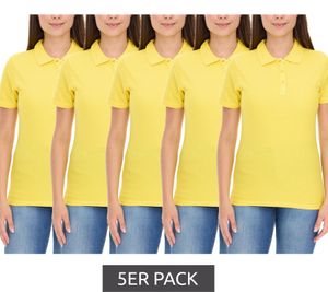 Confezione da 5 polo da donna ELEVATE Helios, in piqué di cotone, 180 g/m², 3810710 Giallo