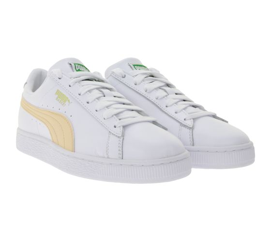 PUMA Basket Classic XXL Women's Genuine Leather Shoes, Casual Low-Top Sneakers, Lace-Up Shoes, 374923 White