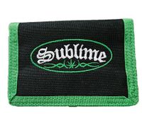 Cartera elegante y sublime de la banda con el logo, negra/verde Cartera elegante y sublime de la banda con el logo, negra/verde