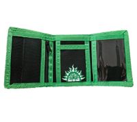 Cartera elegante y sublime de la banda con el logo, negra/verde Cartera elegante y sublime de la banda con el logo, negra/verde