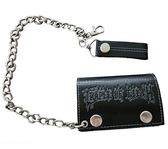 Cradle of Filth Vinyl Stylish Welsh Metal Band Wallet with Logo Print, Black