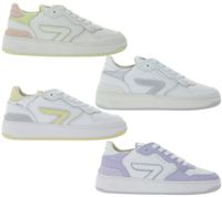 Sneakers da donna HUB Smash L31 con fodera in spugna, vera pelle, scarpe da ginnastica, W5008L31-L10 Bianco
