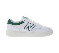 New Balance Herren Sneaker Echtleder-Schuhe mit Ortholite-Sohle Low-Top Schuhe BB480LGT Weiß/Grün
