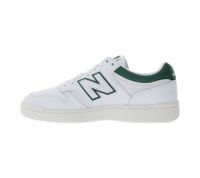 New Balance Herren Sneaker Echtleder-Schuhe mit Ortholite-Sohle Low-Top Schuhe BB480LGT Weiß/Grün