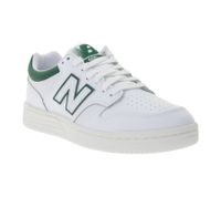 New Balance Herren Sneaker Echtleder-Schuhe mit Ortholite-Sohle Low-Top Schuhe BB480LGT Weiß/Grün
