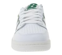 New Balance Herren Sneaker Echtleder-Schuhe mit Ortholite-Sohle Low-Top Schuhe BB480LGT Weiß/Grün