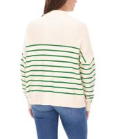 Suéter de punto Aniston CASUAL para mujer, suéter de rayas para uso diario, camisa de manga larga en rosa/blanco y beige/verde