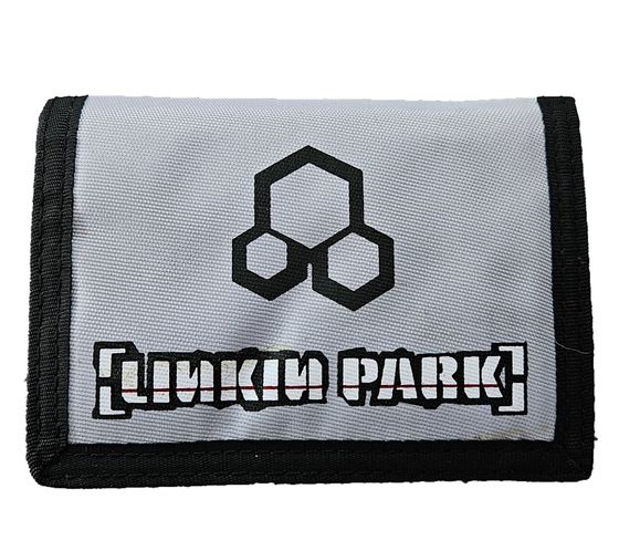 Linkin Park Stilvolle Band-Brieftasche mit Logo Design Portemonnaie Grau