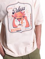 T-shirt DWD Studioz Ipanema pour homme, col rond, grand imprimé sur le devant, noir ou beige T-shirt DWD Studioz Ipanema pour homme, col rond, grand imprimé sur le devant, noir ou beige