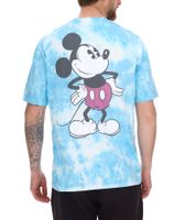 RE:COVERED X Disney Men's T-Shirt with Various Styles and Mickey Mouse Prints, Round Neck Cotton T-Shirt in White, Black, Purple, and Blue