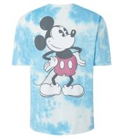 RE:COVERED X Disney Men's T-Shirt with Various Styles and Mickey Mouse Prints, Round Neck Cotton T-Shirt in White, Black, Purple, and Blue
