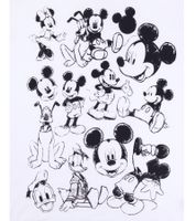RE:COVERED X Disney Men's T-Shirt with Various Styles and Mickey Mouse Prints, Round Neck Cotton T-Shirt in White, Black, Purple, and Blue