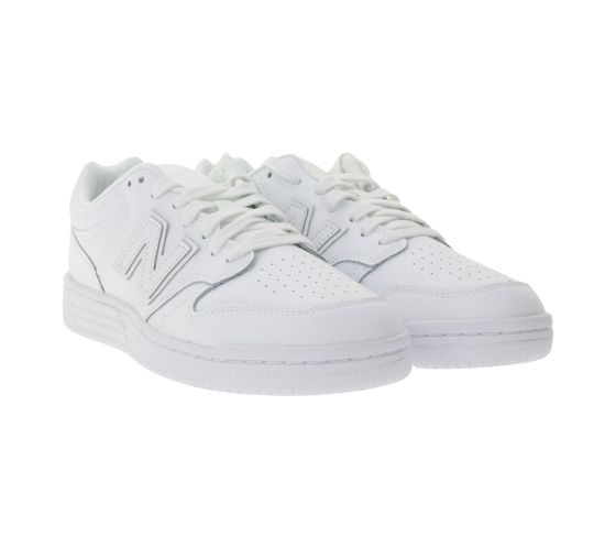 New Balance 480 Men's Sneakers, Genuine Leather Shoes with Ortholite Insole, Low-Top Shoes, BB480L3W, White