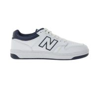 Zapatillas New Balance 480 para hombre, de piel auténtica y con plantilla Ortholite, caña baja, BB480LWN, blanco/azul