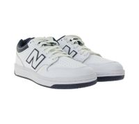 Zapatillas New Balance 480 para hombre, de piel auténtica y con plantilla Ortholite, caña baja, BB480LWN, blanco/azul